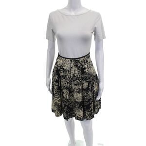 St. John Collection Womens Pleated Short Skirt Black Polyester Blend Size 4